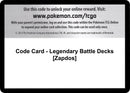 Image for Code Card - Legendary Battle Decks [Zapdos] (XY - Steam Siege) (STS) - Pokemon