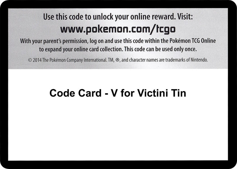 Image for Code Card - V for Victini Tin (Noble Victories) (NVI) - Pokemon