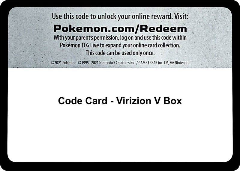 Image for Code Card - Virizion V Box (Miscellaneous Cards & Products) (MCAP) - Pokemon