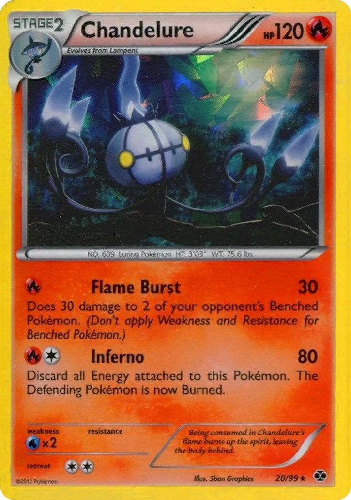 Image for Chandelure - 20/99 (Cracked Ice Holo) (020/099) - Pokemon