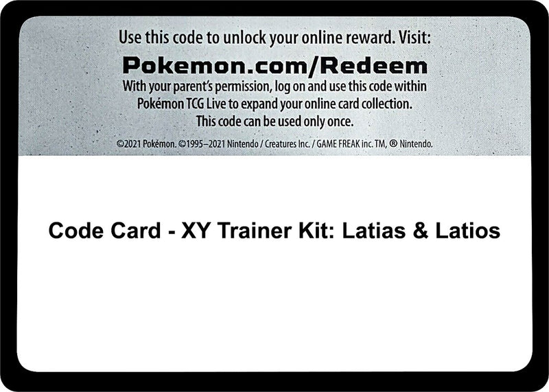 Image for Code Card - XY Trainer Kit: Latias & Latios (XY Trainer Kit: Latias & Latios) (PR) - Pokemon