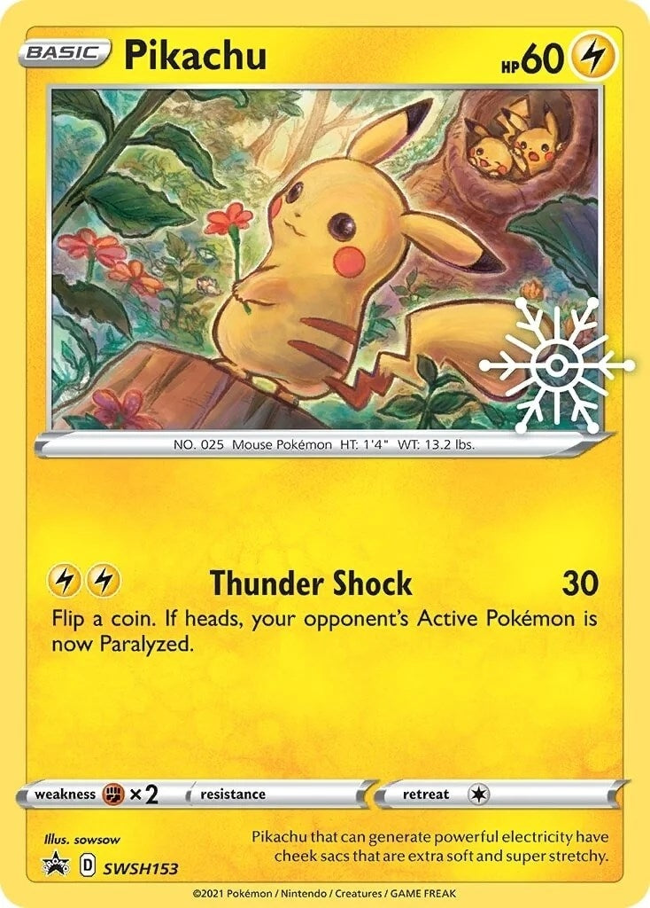 Image for Pikachu - SWSH153 (Holiday Calendar) (SWSH153) (SWSH: Sword & Shield Promo Cards) (SWSD) - Pokemon