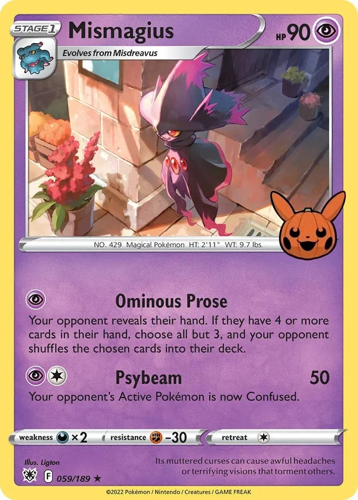 Mismagius (059/189) (Trick or Trade BOOster Bundle) (TTBB) Pokemon