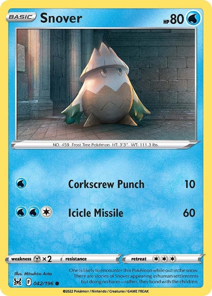 Image for Snover (042/196) (SWSH11: Lost Origin) - Pokemon