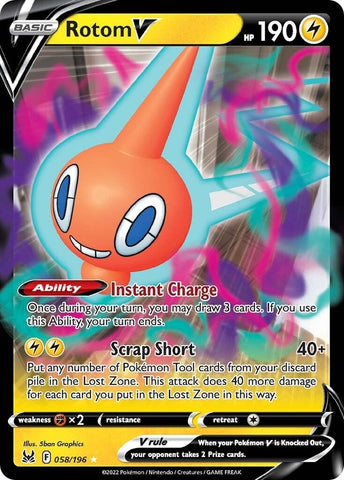 Image for Rotom V (058/196) (SWSH11: Lost Origin) - Pokemon
