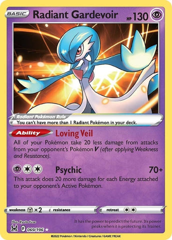 Image for Radiant Gardevoir (069/196) (SWSH11: Lost Origin) - Pokemon