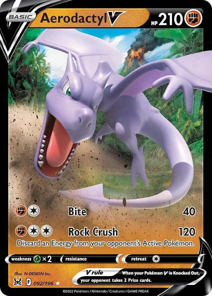 Aerodactyl V (092/196) (SWSH11: Lost Origin) (SWSH11) Pokemon