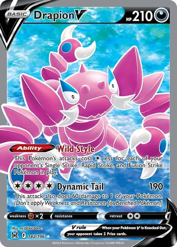 Drapion V (Full Art) (182/196) (SWSH11: Lost Origin) (SWSH11) Pokemon