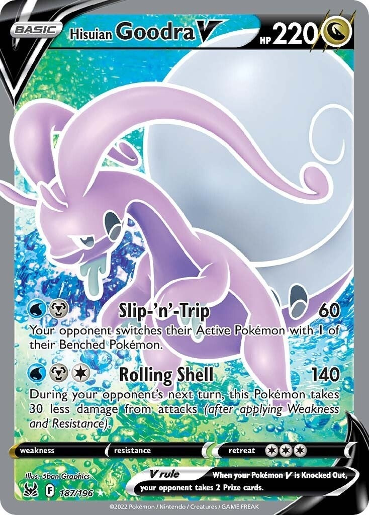 Hisuian Goodra V (Full Art) (187/196) (SWSH11: Lost Origin) (SWSH11) Pokemon