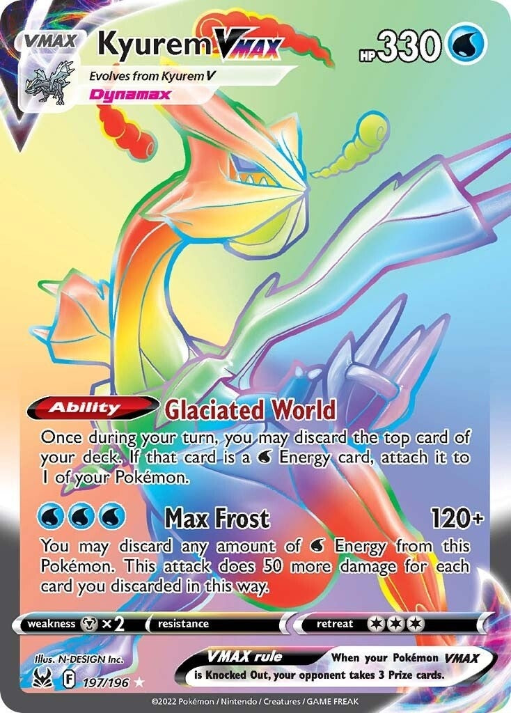 Kyurem VMAX (Secret) (197/196) (SWSH11: Lost Origin) Pokemon