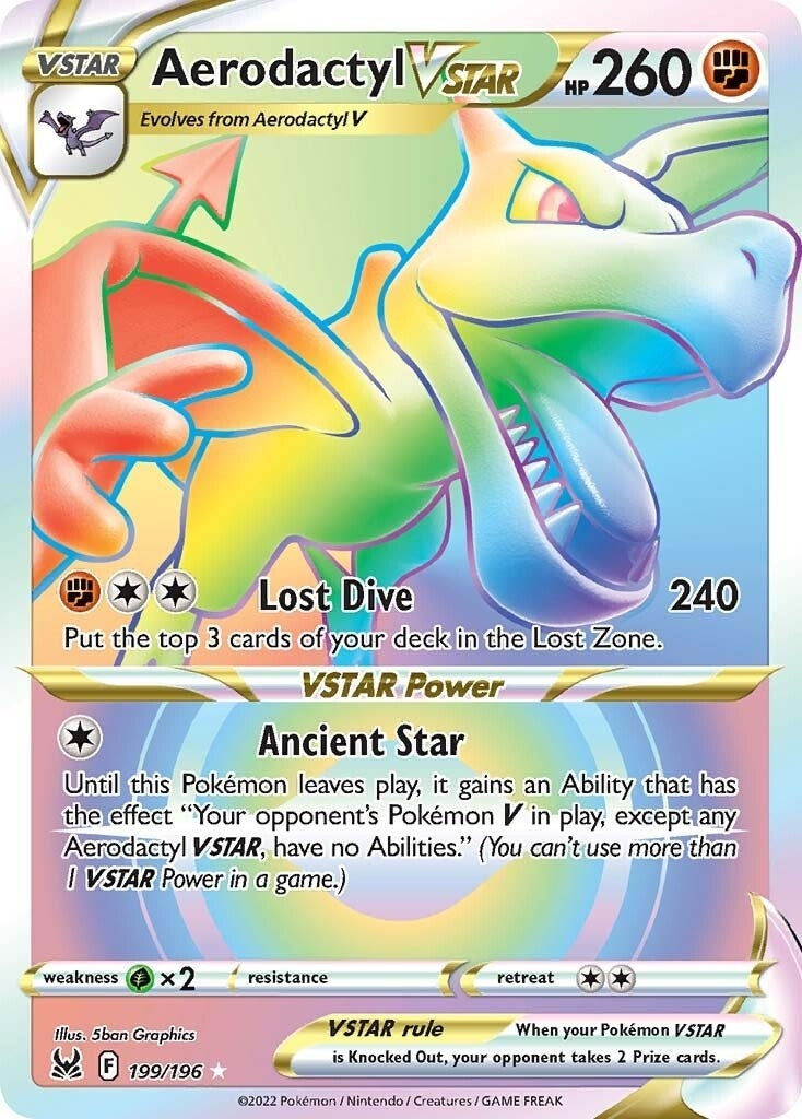 Aerodactyl VSTAR (Secret) (199/196) (SWSH11: Lost Origin) (SWSH11) Pokemon