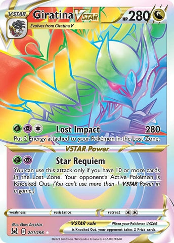 Giratina VSTAR (201) (Secret) (201/196) (SWSH11: Lost Origin) Pokemon