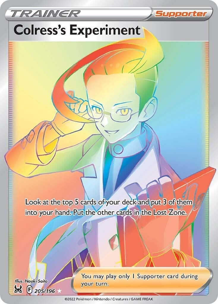 Colress's Experiment (Secret) (205/196) (SWSH11: Lost Origin) (SWSH11) Pokemon