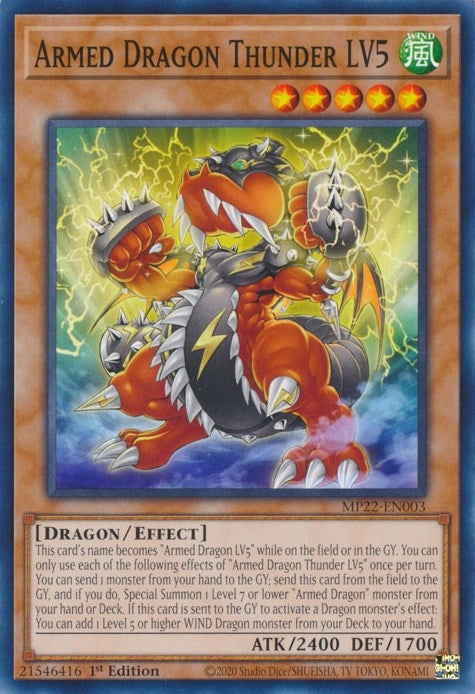 Armed Dragon Thunder LV5 (MP22-EN003) (2022 Tin of the Pharaoh's Gods) YuGiOh