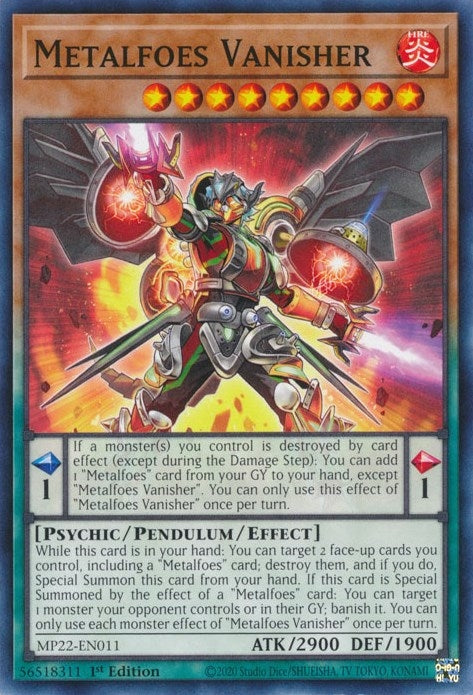 Metalfoes Vanisher (MP22-EN011) (2022 Tin of the Pharaoh's Gods) YuGiOh
