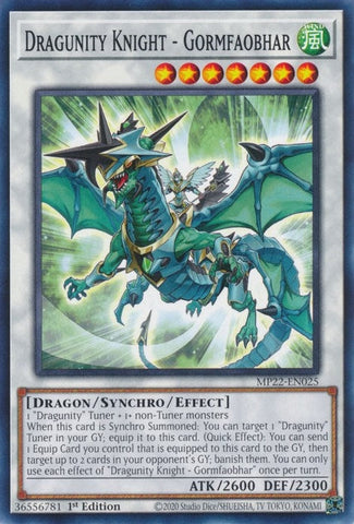 Dragunity Knight - Gormfaobhar (MP22-EN025) (2022 Tin of the Pharaoh's Gods) YuGiOh