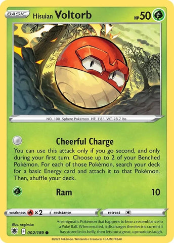 Image for Hisuian Voltorb - 002/189 (Cosmos Holo) (002/189) - Pokemon
