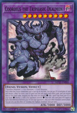 Coordius the Triphasic Dealmon (MP22-EN046) (2022 Tin of the Pharaoh's Gods) YuGiOh