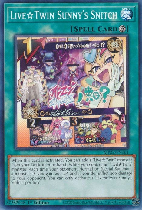 Live Twin Sunny's Snitch (MP22-EN161) (2022 Tin of the Pharaoh's Gods) YuGiOh