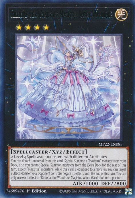 Rilliona, the Wondrous Magistus Witch Wardrobe (MP22-EN083) (2022 Tin of the Pharaoh's Gods) YuGiOh
