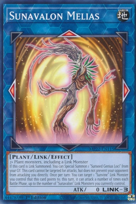 Sunavalon Melias (MP22-EN115) (2022 Tin of the Pharaoh's Gods) YuGiOh