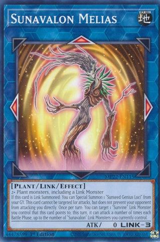 Sunavalon Melias (MP22-EN115) (2022 Tin of the Pharaoh's Gods) YuGiOh