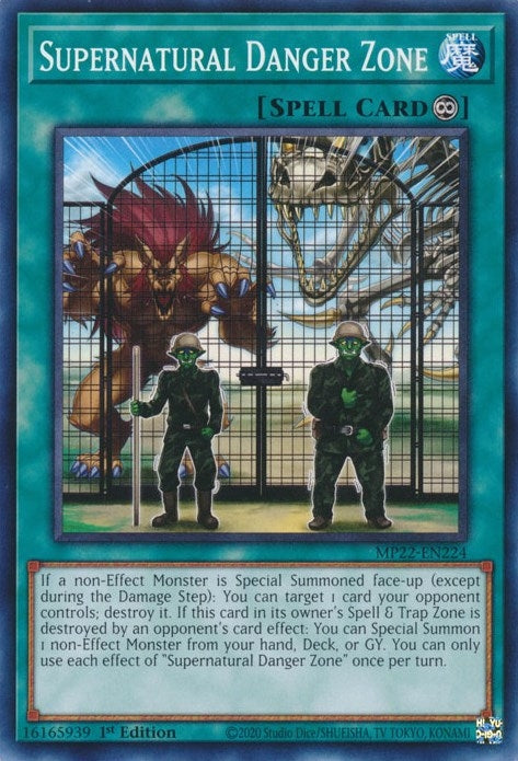 Supernatural Danger Zone (MP22-EN224) (2022 Tin of the Pharaoh's Gods) YuGiOh