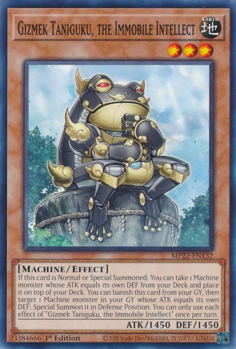 Gizmek Taniguku, the Immobile Intellect (MP22-EN132) (2022 Tin of the Pharaoh's Gods) YuGiOh