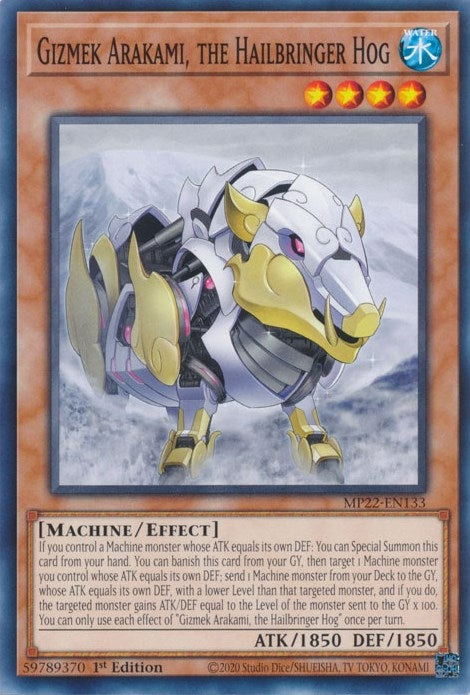 Gizmek Arakami, the Hailbringer Hog (MP22-EN133) (2022 Tin of the Pharaoh's Gods) YuGiOh