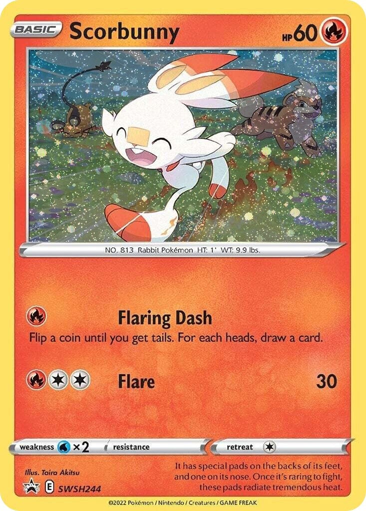 Image for Scorbunny - SWSH244 (Cosmos Holo) (SWSH244) (SWSH: Sword & Shield Promo Cards) (SWSD) - Pokemon