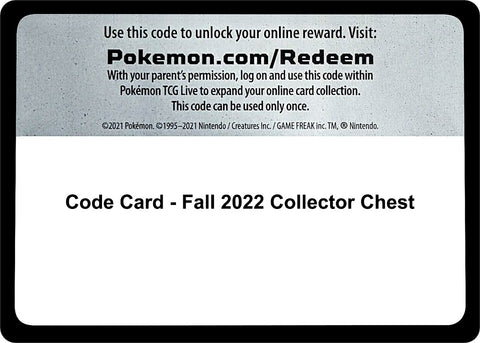 Image for Code Card - Fall 2022 Collector Chest (SWSH12: Silver Tempest) - Pokemon