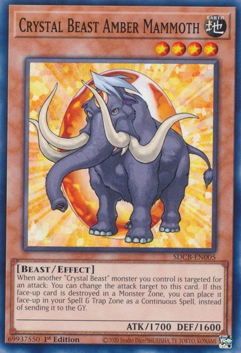 Crystal Beast Amber Mammoth (SDCB-EN005) (Structure Deck: Legend of the Crystal Beasts) YuGiOh
