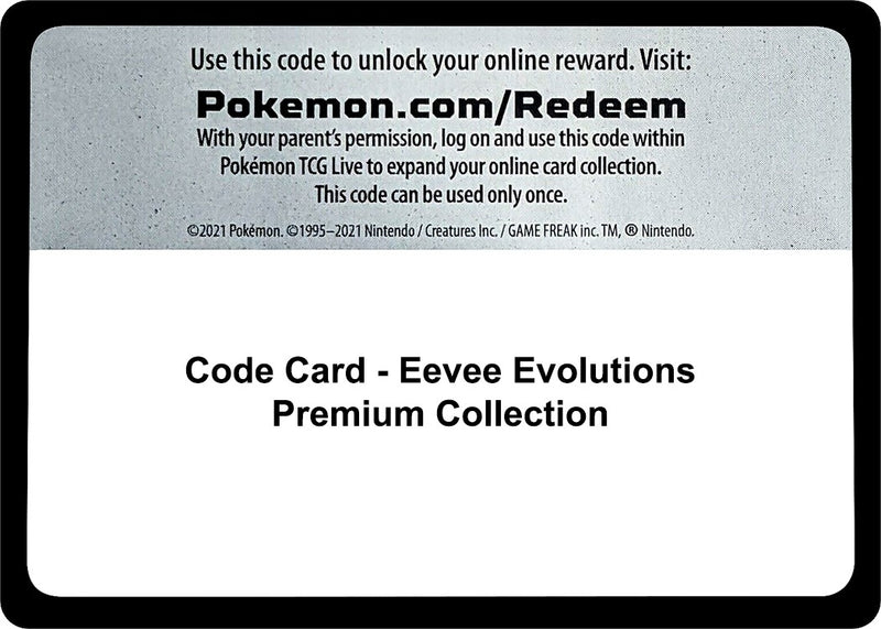 Image for Code Card - Eevee Evolutions Premium Collection (Miscellaneous Cards & Products) (MCAP) - Pokemon
