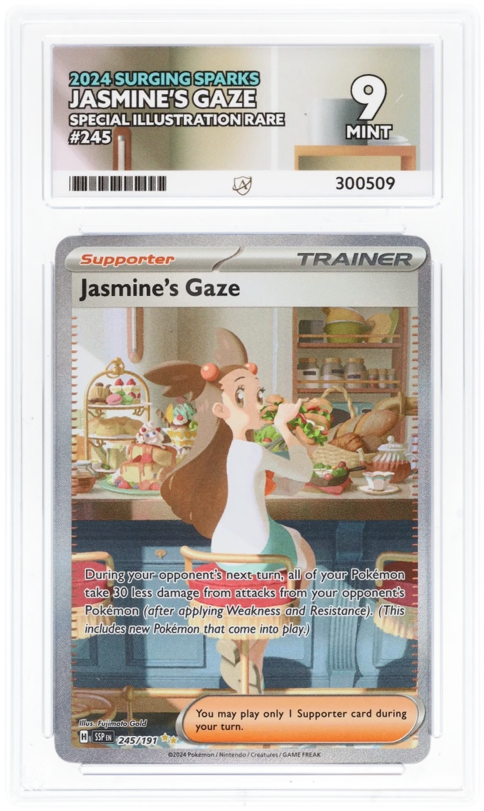 JASMINE'S GAZE - SPECIAL ILUSTRATION RARE - SURGING SPARKS- ACE 9 ACE Grading