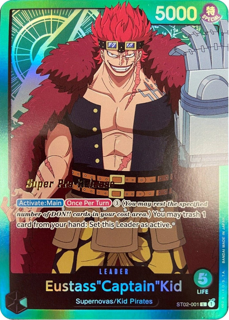 Eustass"Captain"Kid (001) (ST02-001) (Super Pre-Release Starter Deck 2: Worst Generation) One Piece Card Game