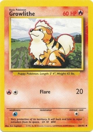 Image for Growlithe (028/102) - Pokemon
