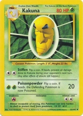 Image for Kakuna (033/102) - Pokemon