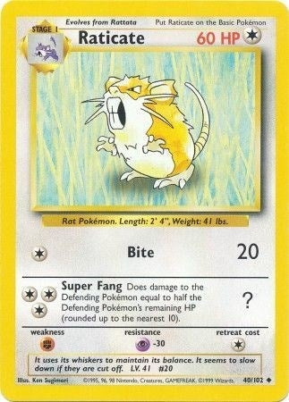Image for Raticate (040/102) - Pokemon