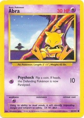 Image for Abra (043/102) - Pokemon
