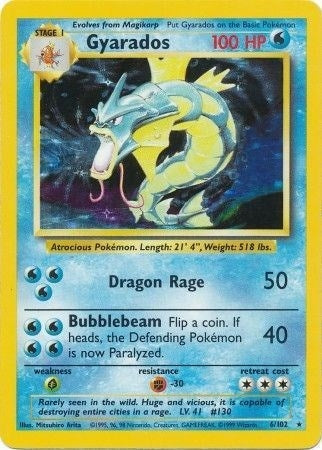 Image for Gyarados (006/102) (Base Set) - Pokemon