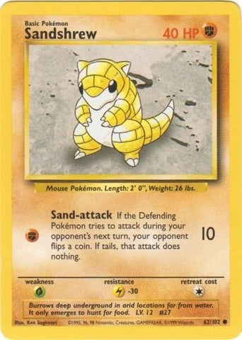 Image for Sandshrew (062/102) - Pokemon