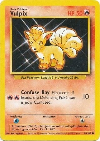 Image for Vulpix (068/102) - Pokemon