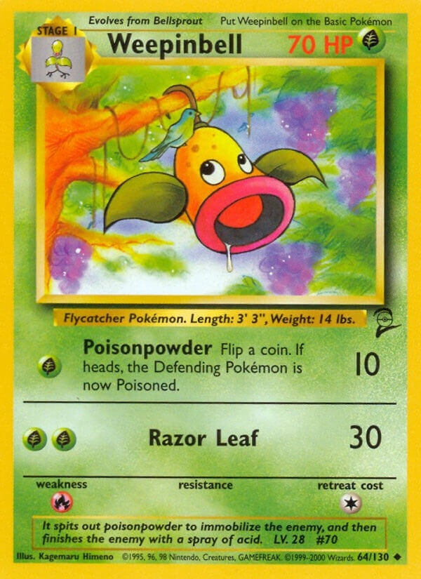 Image for Weepinbell (064/130) - Pokemon