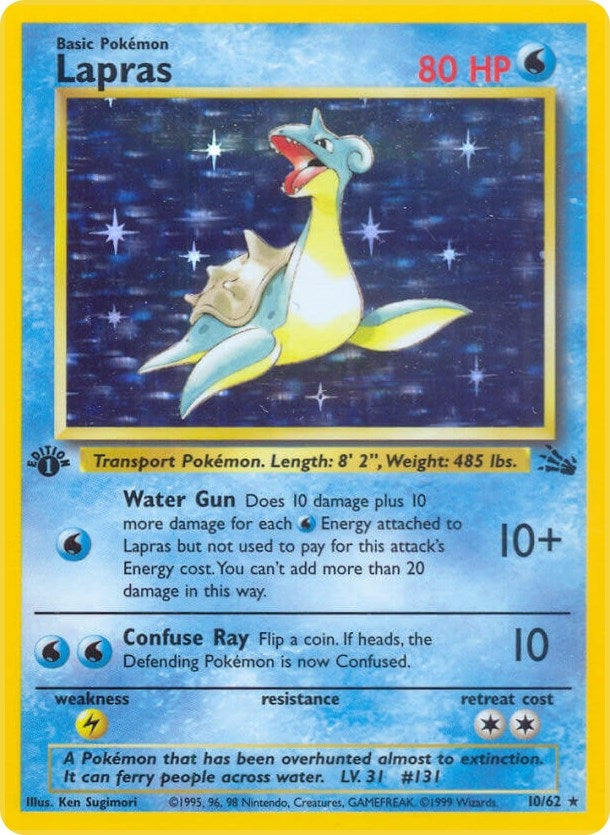 Lapras (10) (10/62) (Fossil) Pokemon