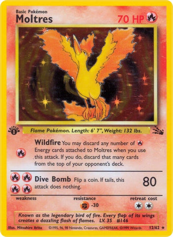 Moltres (12) (12/62) (Fossil) Pokemon
