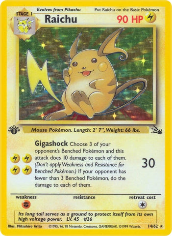 Raichu (14) (14/62) (Fossil) (FO) Pokemon