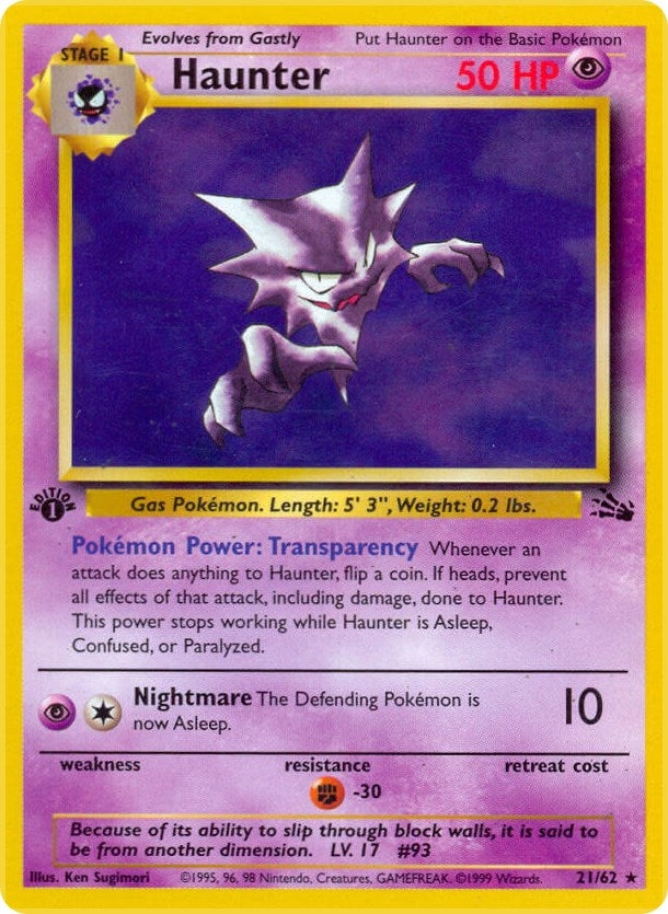 Image for Haunter (21) (21/62) (Fossil) (FO) - Pokemon