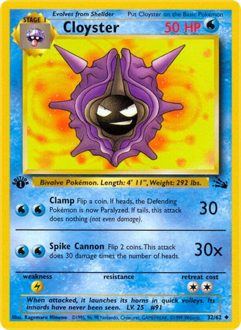 Cloyster (32/62) (Fossil) Pokemon