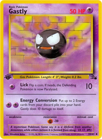 Gastly (33/62) (Fossil) Pokemon