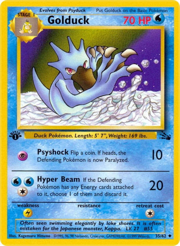 Golduck (35/62) (Fossil) Pokemon